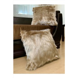LadiesHome Açık Kahve Peluş Kırlent Kılıfı 1.sınıf Kumaş MWpls001