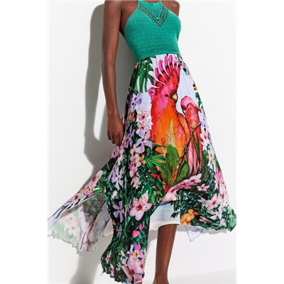 Vestido playero tropical