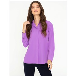 Lila Comfort Fit Uzun Kollu Gömlek