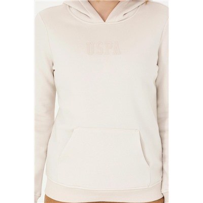 Kadın Taş Kapüşonlu Basic Sweatshirt
