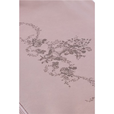 Çiçek Desen Baskılı Hurç - Pudra - 52x28x21 cm