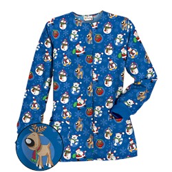 UA Christmas Crush Royal Print Scrub Jacket