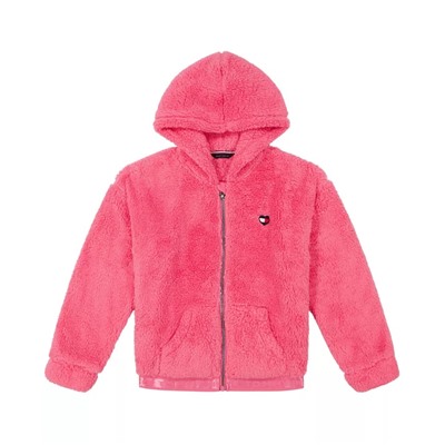 Tommy Hilfiger Big Girls Minky Zip Front Hoodie