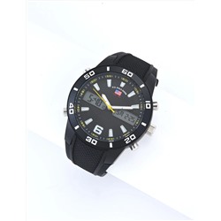 MENS BLACK STRAP ANA DIGI SPORT WATCH
