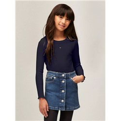 Kids' Long-Sleeve Ribbed Top