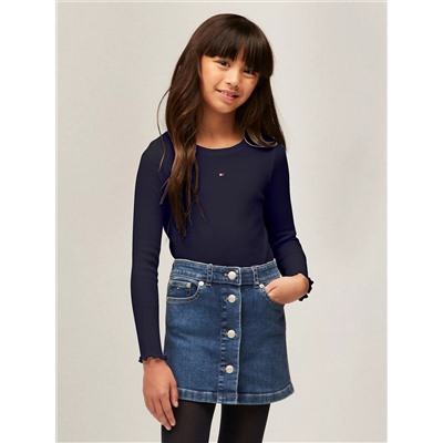 Kids' Long-Sleeve Ribbed Top