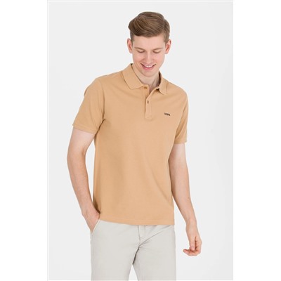 Erkek Camel Basic Polo Yaka Tişört