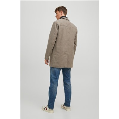 Chaqueta efecto doble prenda Hueso