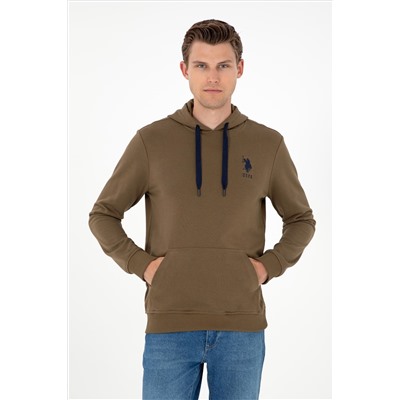 Erkek Haki Basic Sweatshirt