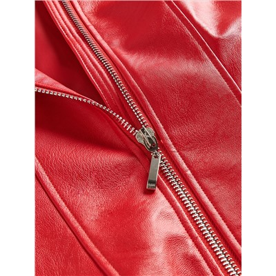 Bikerjacke in Lederoptik