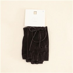 Женские замшевые перчатки без пальцев  ZAR*A