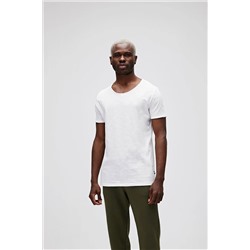 Bad Bear, V-neck T-shirt Off-white Beyaz Basic Erkek Tişört