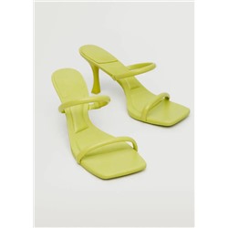 Sandalia tiras tacón -  Mujer | MANGO OUTLET Melilla