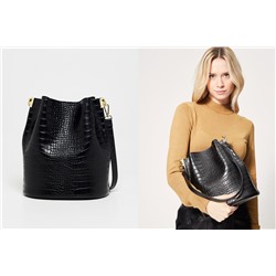 Bolso de piel Bruna Negro