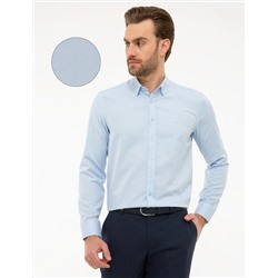 Açık Mavi Slim Fit Oxford Gömlek