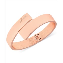 GUESS Rose Gold-Tone Hinged Bangle Bracelet