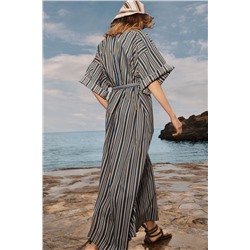 LIMITED EDITION STRIPED BELTED DRESS