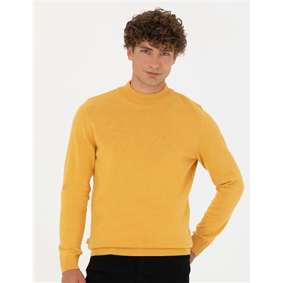 Hardal Slim Fit Yarım Balıkçı Basic Triko Kazak