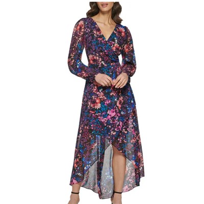 Guess Floral Screenprint High-Low Dress