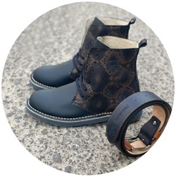 Ab. Zapatos 27025 serpiente MARINO+Ab.Zapatos Pelle NAPA (200-2-3) MARINO АКЦИЯ