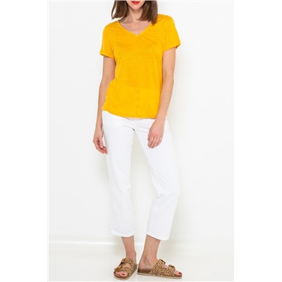 Top de lino Amarillo