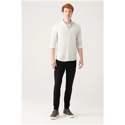 Avva Erkek Siyah Eskitme Yıkamalı Likralı Skinny Fit Jean Pantolon E003513