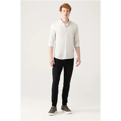 Avva Erkek Siyah Eskitme Yıkamalı Likralı Skinny Fit Jean Pantolon E003513