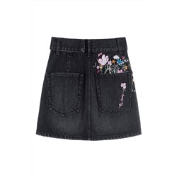 Minifalda vaquera Negro jaspeado