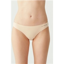 U.S. Polo Assn.Kadın 5'li Ekonomik Paket Ince Lastikli Slip Siyah Beyaz Ten