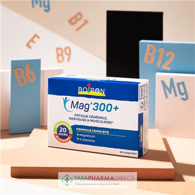 Boiron Mag'300+ - Fatigue Générale, Nerveuse & Musculaire 80 comprimés