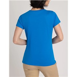 SCALLOP TRIM V-NECK T-SHIRT