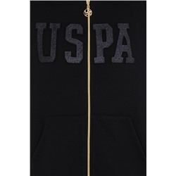 Kadın Siyah Fermuarlı Sweatshirt