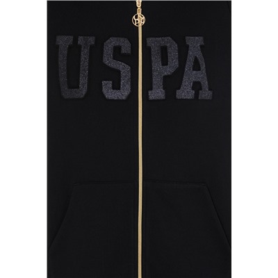 Kadın Siyah Fermuarlı Sweatshirt