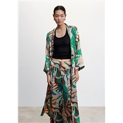 Caftán estampado tropical