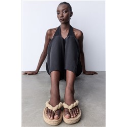 BRAIDED FABRIC SANDALS