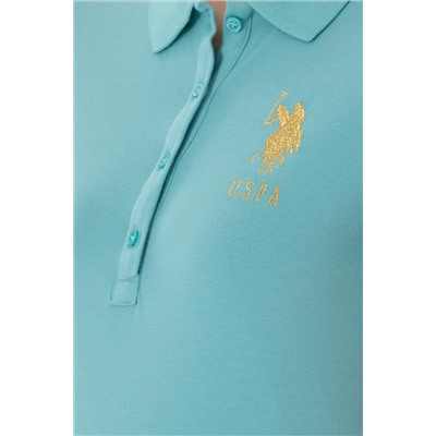 Kadın Mint Basic Polo Yaka Tişört