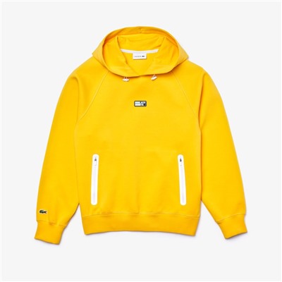 Men's Zip Pocket Hooded Sweatshirt With Badge
