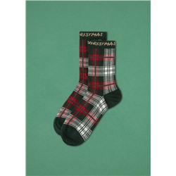 Kurze Socken mit Muster Weihnachten Family für Herren