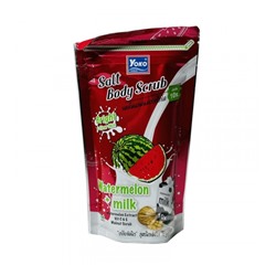 [YOKO] Скраб для тела солевой АРБУЗ И МОЛОКО с кожурой грецкого ореха Salt Body Scrub Watermelon+Milk, 350 гр