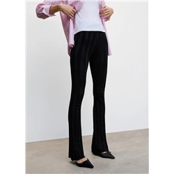 Pantalón punto acampanado -  Mujer | MANGO OUTLET Melilla