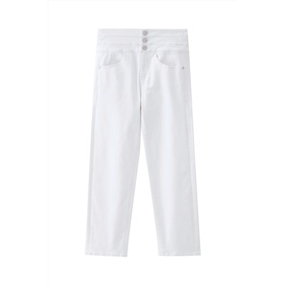 Vaquero recto 7/8 Blanco