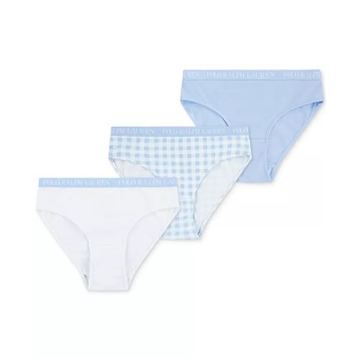 Polo Ralph Lauren Big Girls Bikini Briefs, 3 Pack