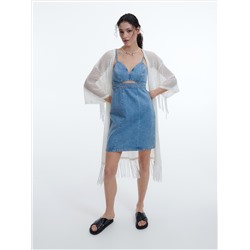 Poncho mit Lochmuster