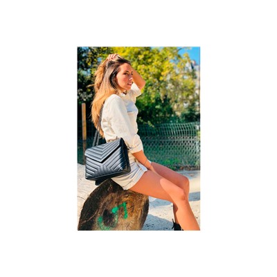 Bandolera de piel Mvivi Negro