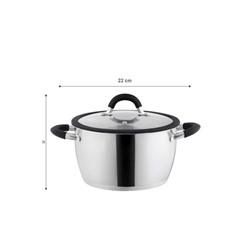 Colin Derin Tencere - Çelik - 22 cm