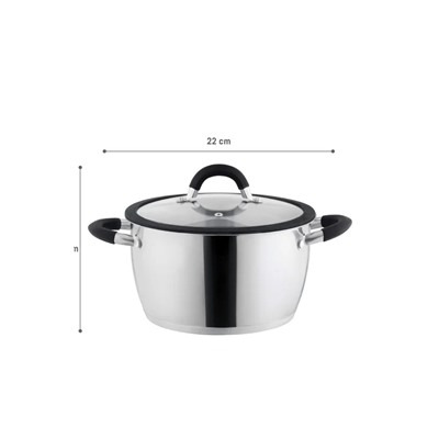 Colin Derin Tencere - Çelik - 22 cm