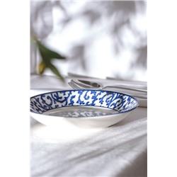 Reve Bleu Bliss Yemek Tabağı - 20 cm - Mavi/Beyaz