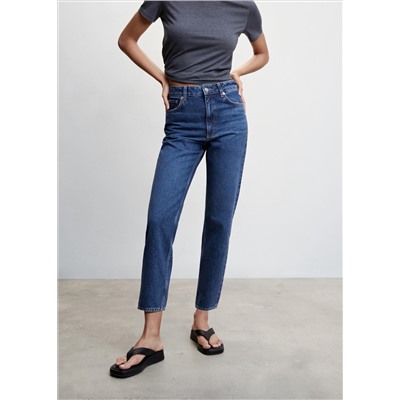 Jeans mom tiro alto