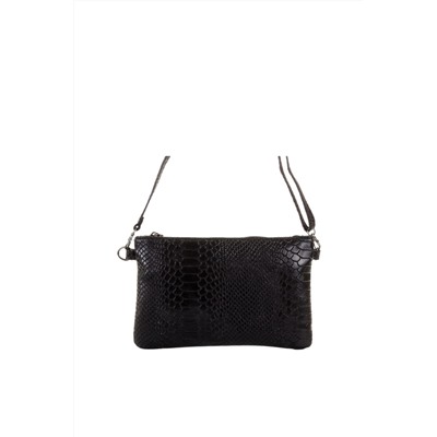 Bandolera de piel Negro