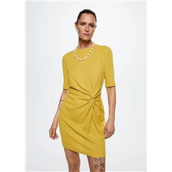 Vestido detalle fruncido -  Mujer | MANGO OUTLET España